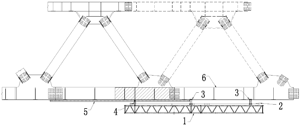 Multifunctional movable protective underframe for steel beam cantilever erection
