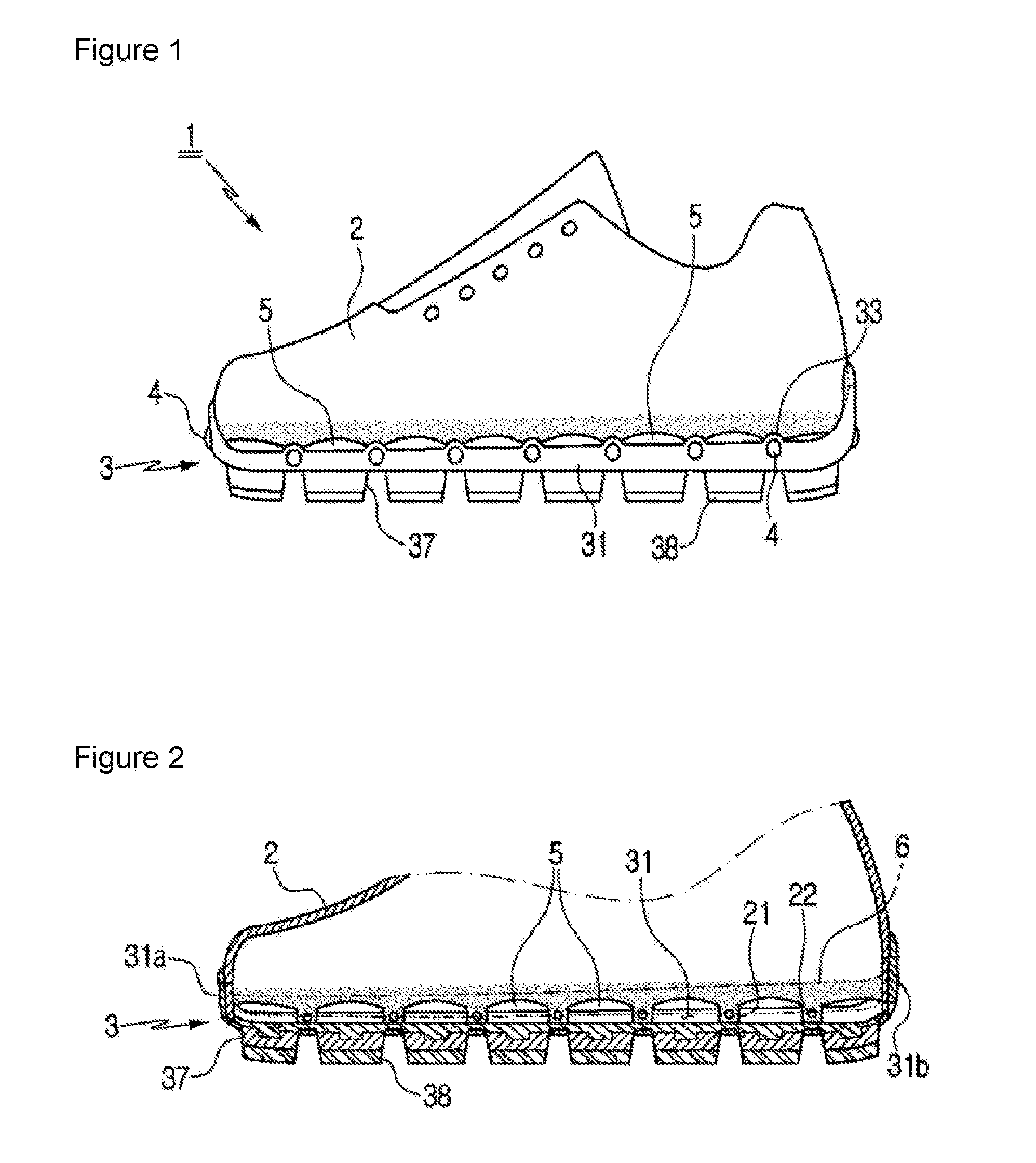 Gluing-free shoe and method for manufacturing same