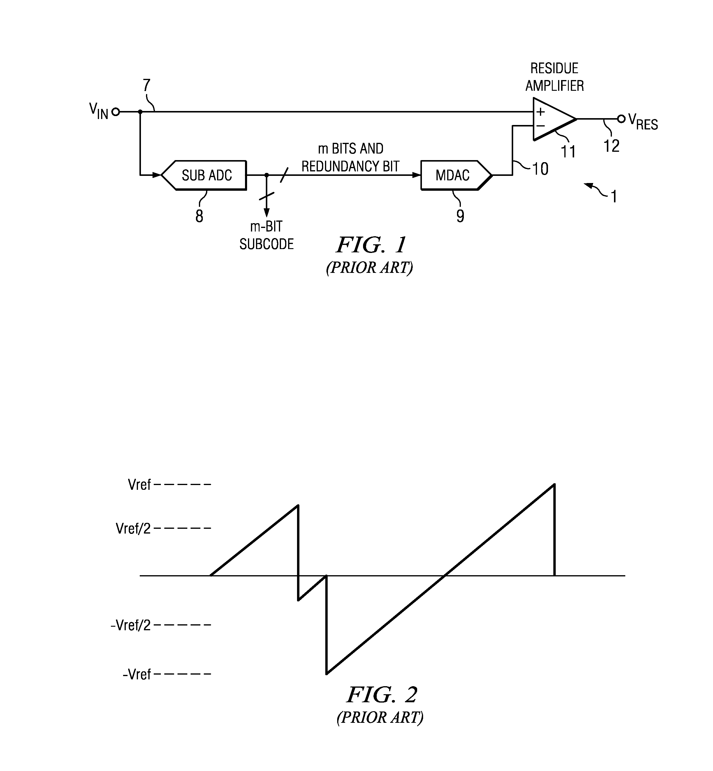 Circuitry and method for reducing area and power of a pipeline ADC