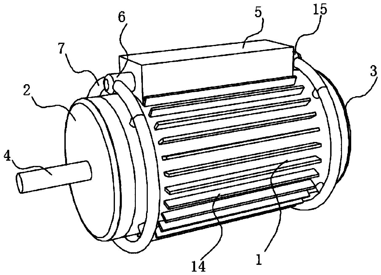 Efficient heat dissipation type permanent magnet motor shell