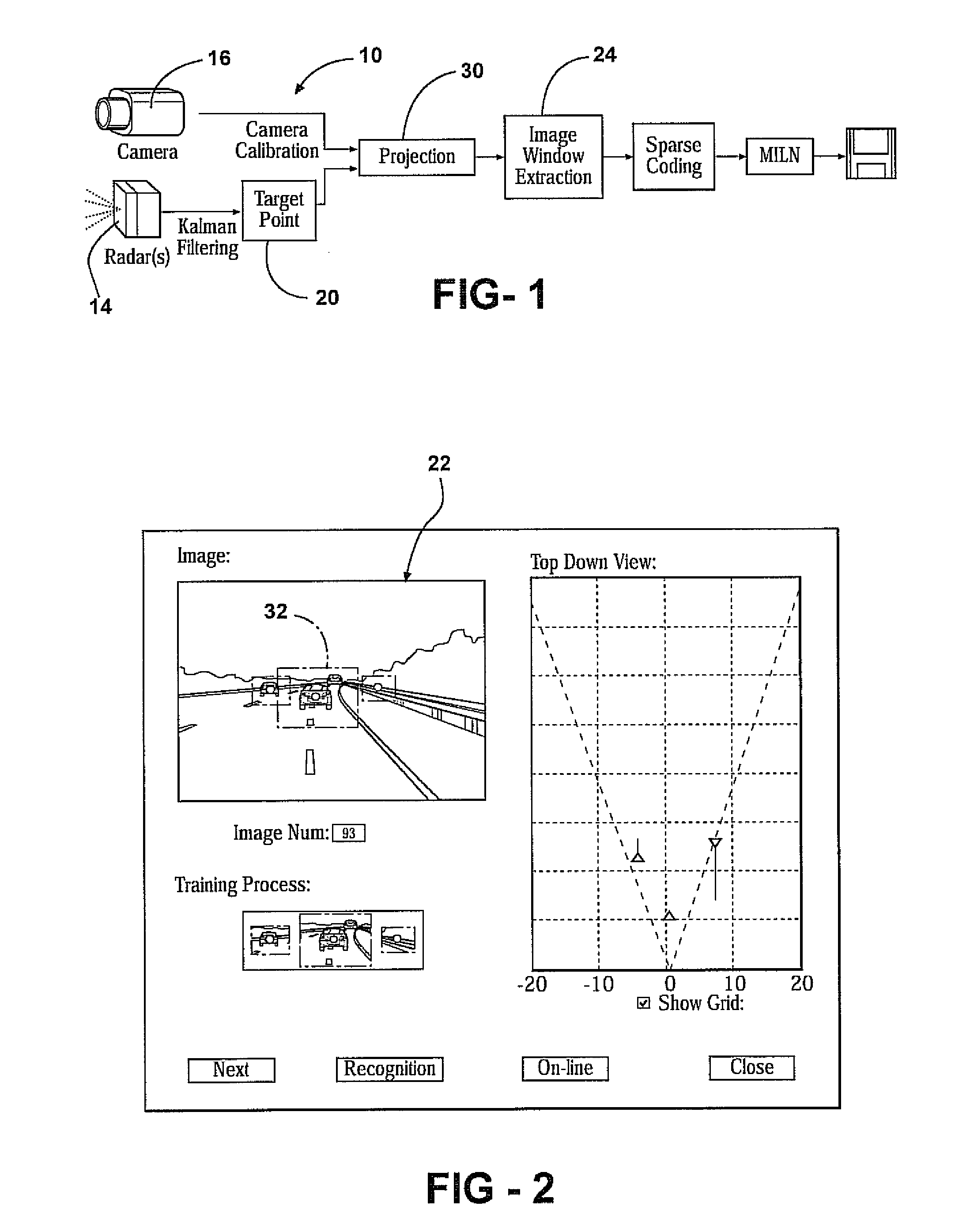 Method and system of sparse code based object classification with sensor fusion