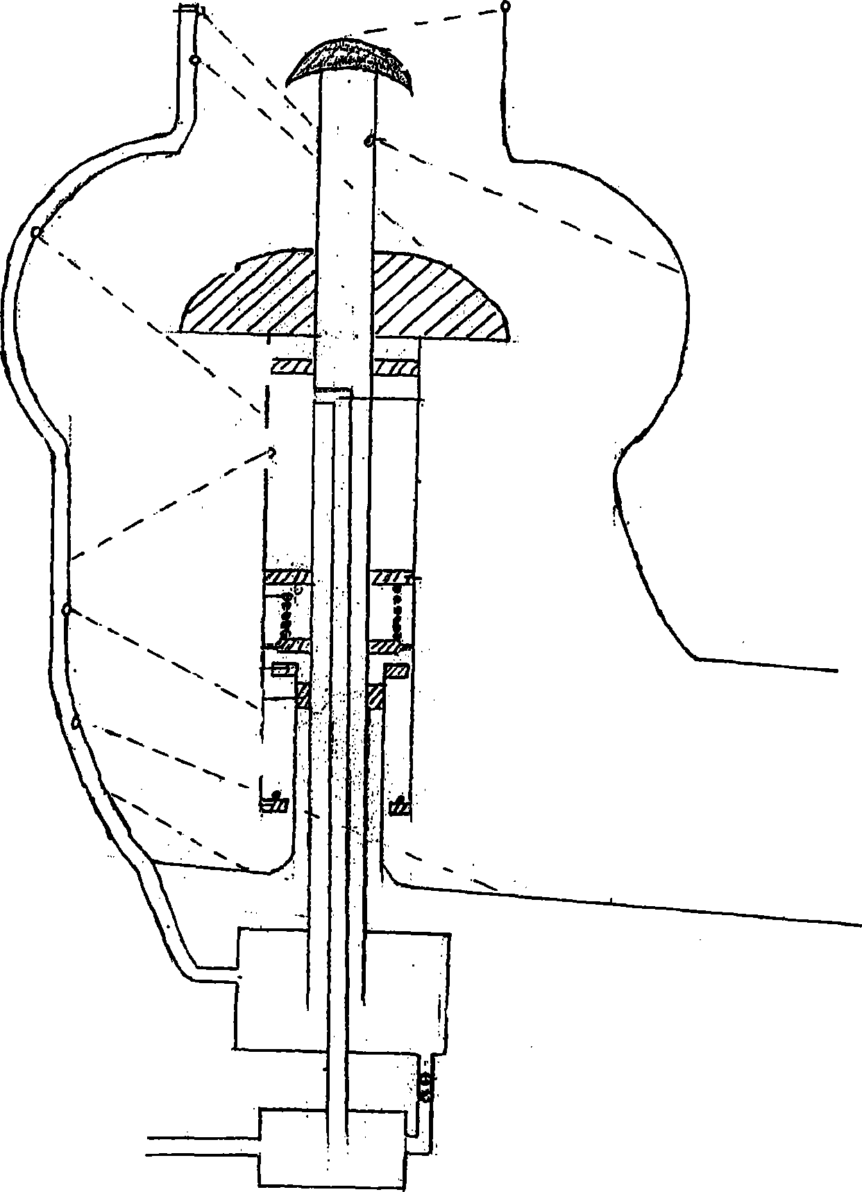 Water closet with two groups of impellers and design scheme thereof