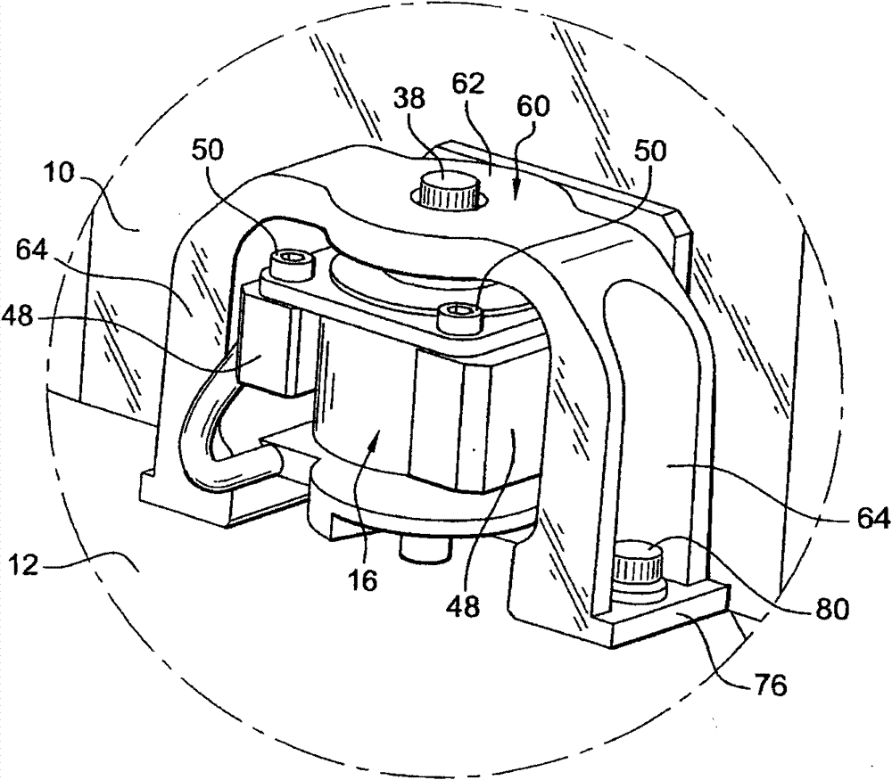 Device for supporting and securing a piece of equipment on an aircraft engine or nacelle case