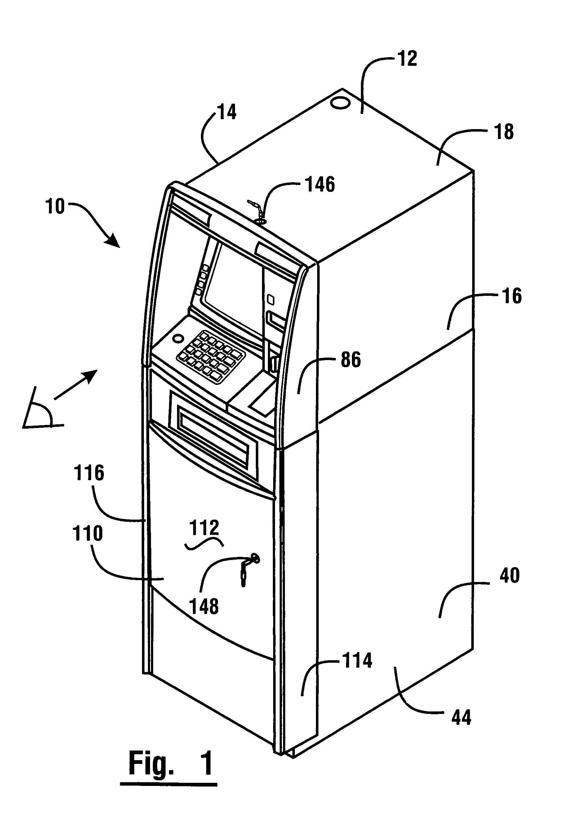 Enclosure for automated banking machine
