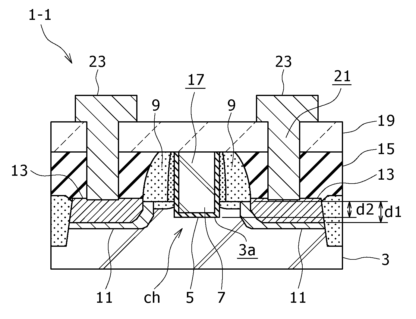 Semiconductor device and method for production of semiconductor device