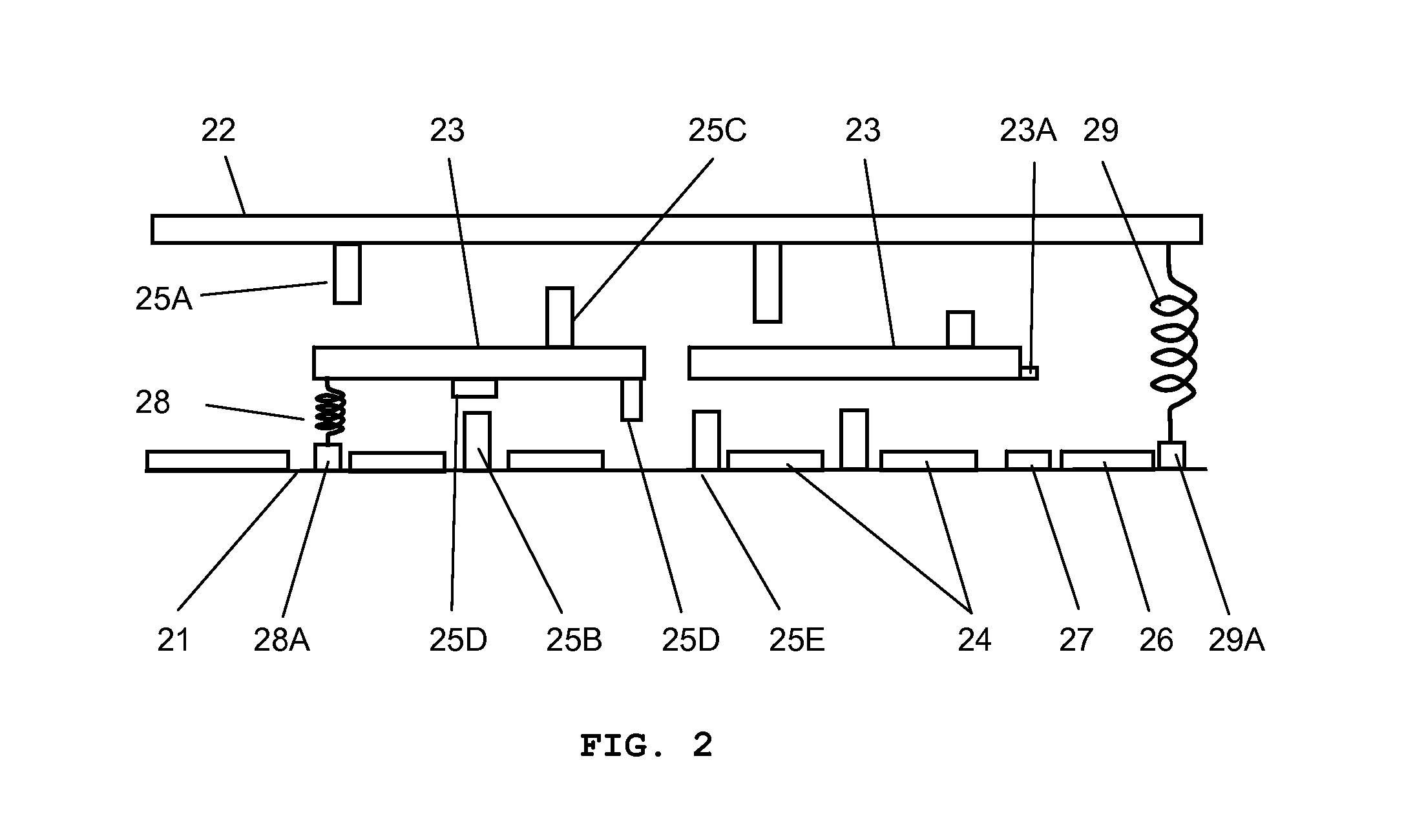 Discretely controlled micromirror device having multiple motions