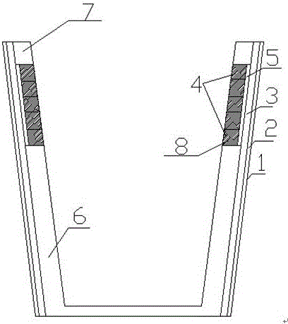 Steel ladle composite building method and compositely-built steel ladle