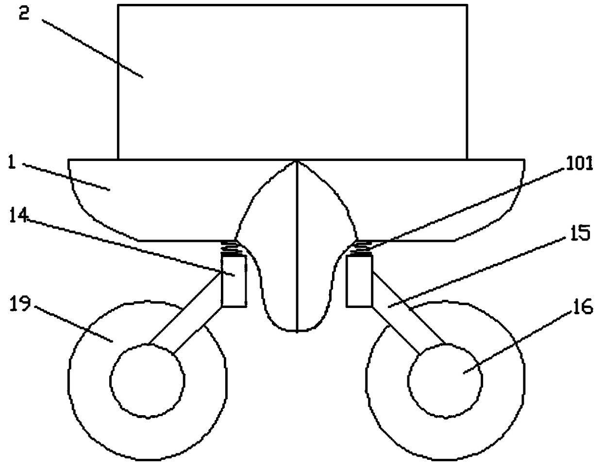 Grain surface moving device platform for grain depot