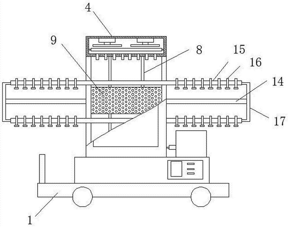 Mobile steam type hang ironing machine