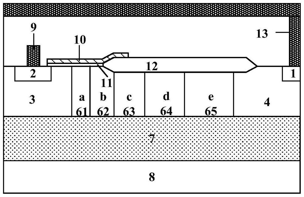 A lateral high-voltage device that reduces the impact of high-voltage interconnects