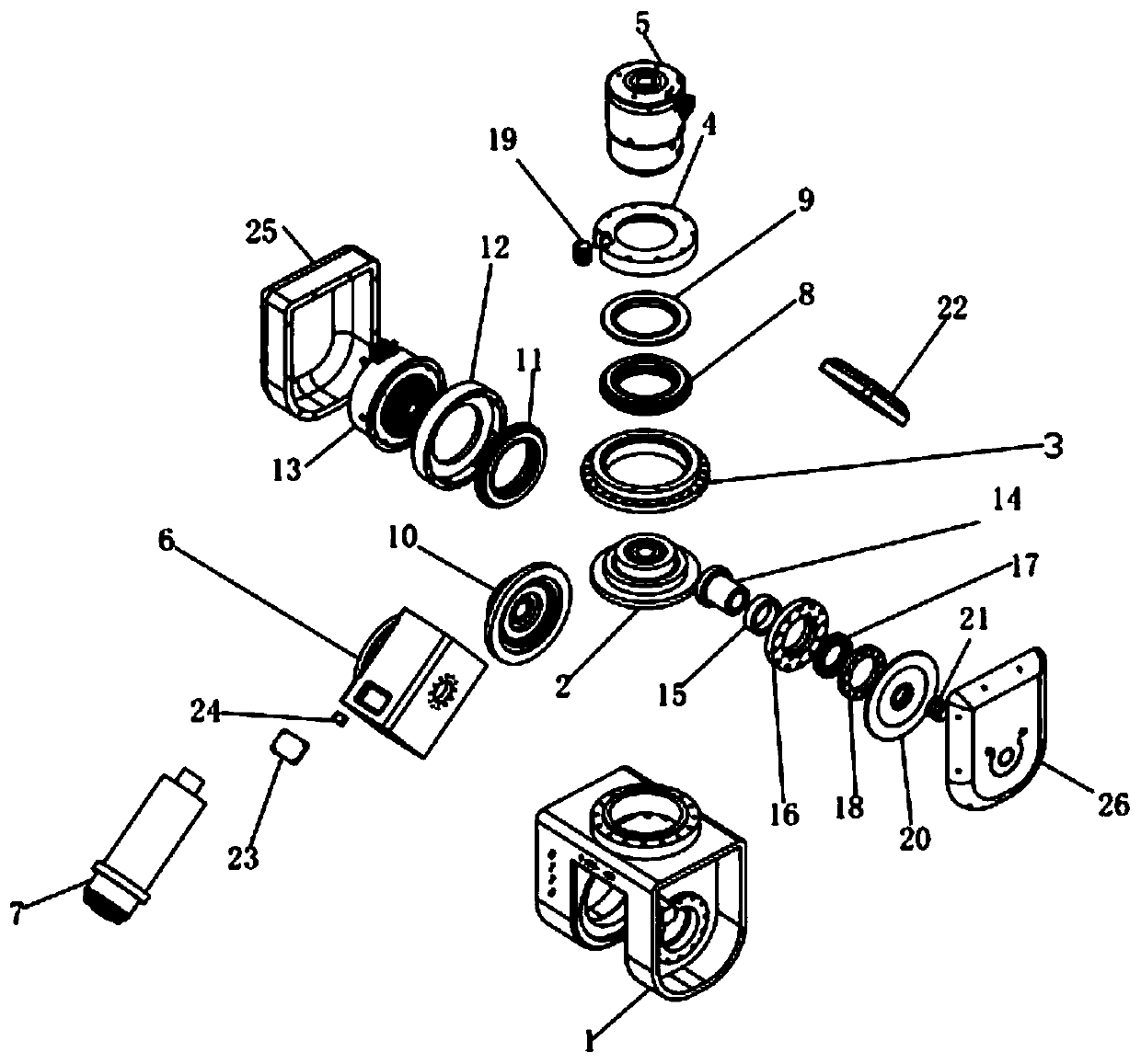 AC five-axis linked double swing heads