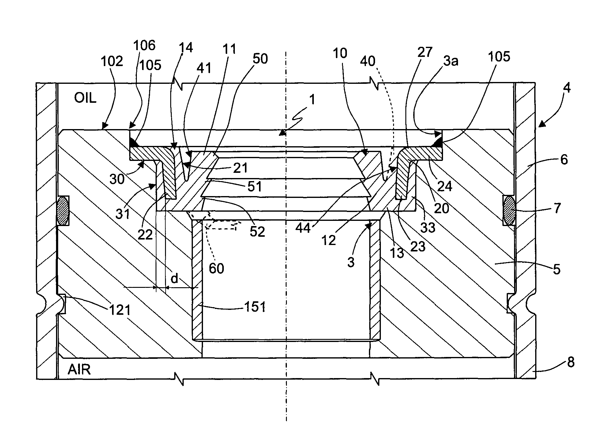 Annular sealing assembly for insertion between two mechanical members in relative motion, in particular a linear reciprocating motion, as a rod and the relative guiding seat of a mono-tube shock-absorber