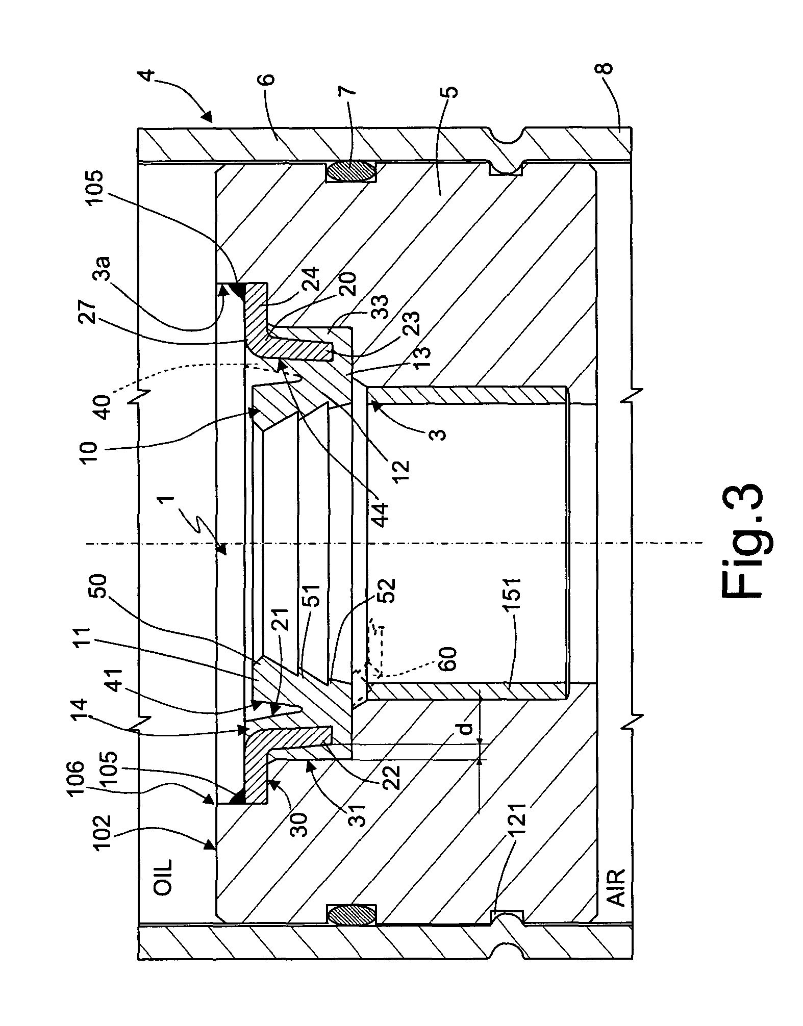 Annular sealing assembly for insertion between two mechanical members in relative motion, in particular a linear reciprocating motion, as a rod and the relative guiding seat of a mono-tube shock-absorber