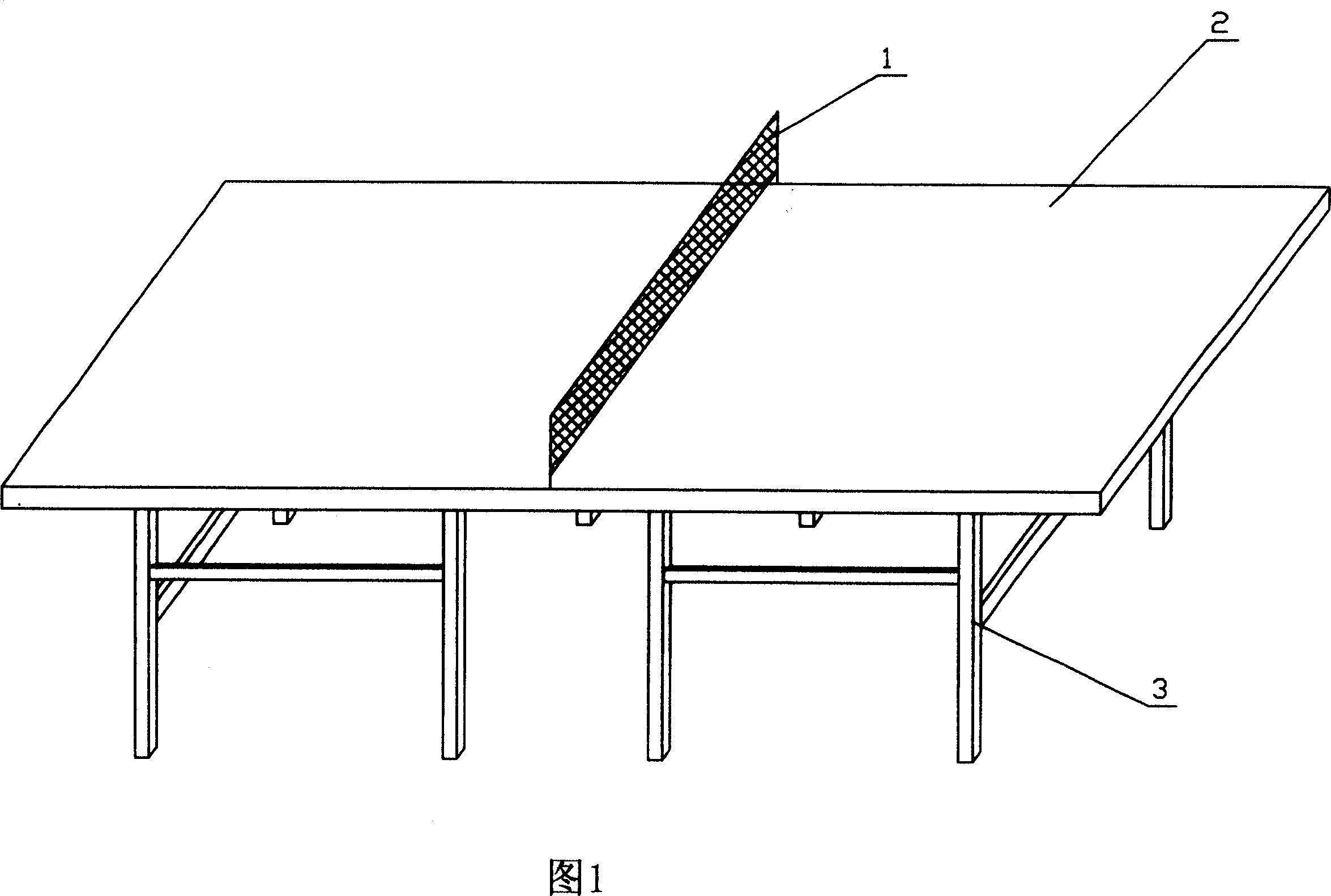 Method for not changing route of edge-wiping ball in standard ping-pong table and table in the method