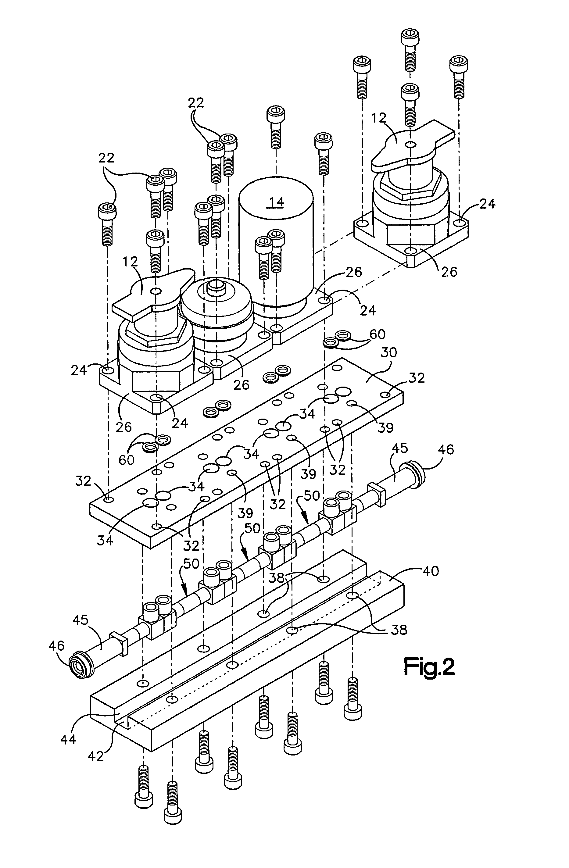 Modular surface mount manifold assemblies