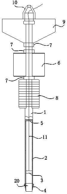 Device for collecting bottom sediments and submarine water simultaneously