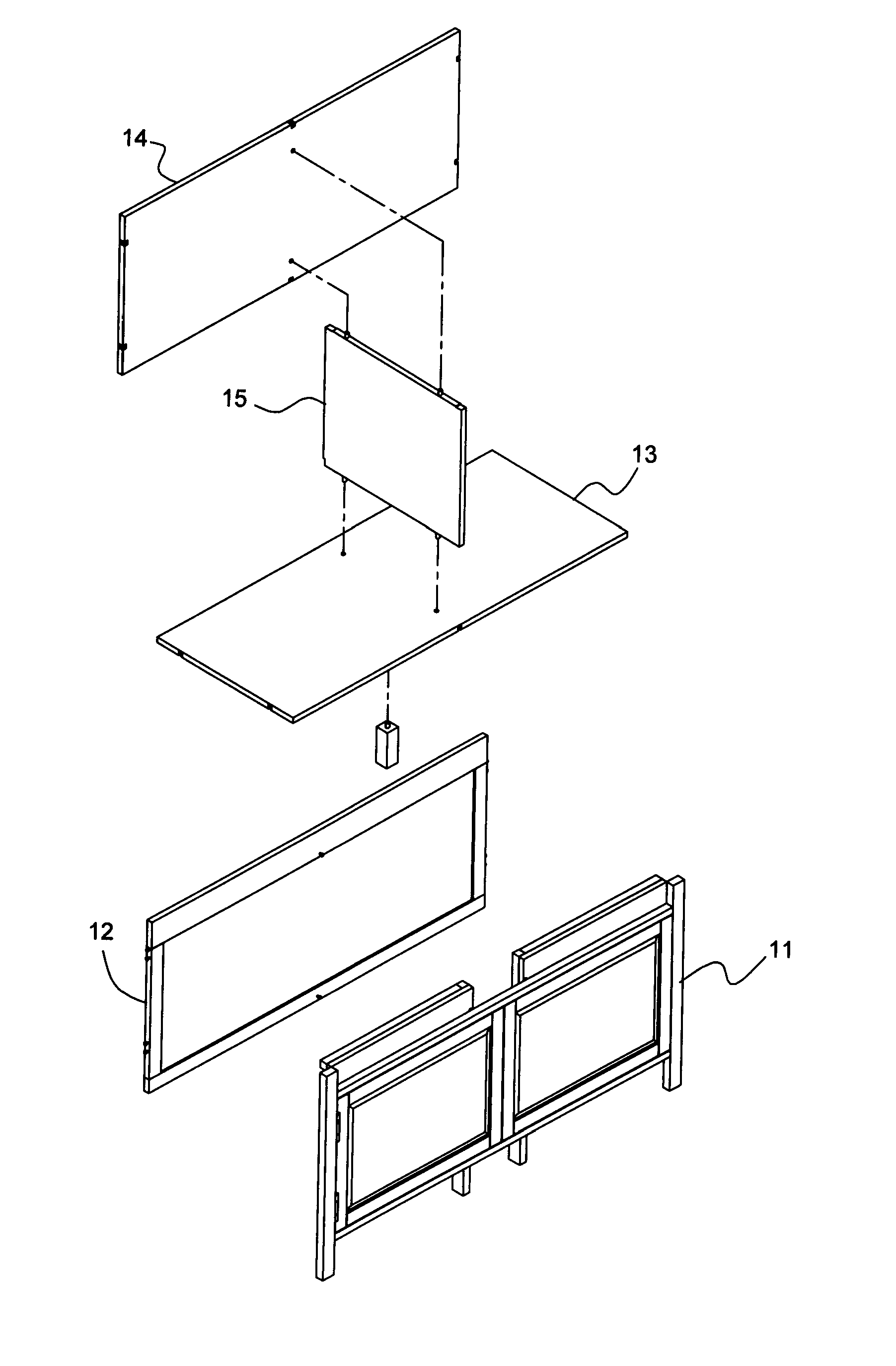 Bench cabinet assembly which can be assembled and disassembled without tools