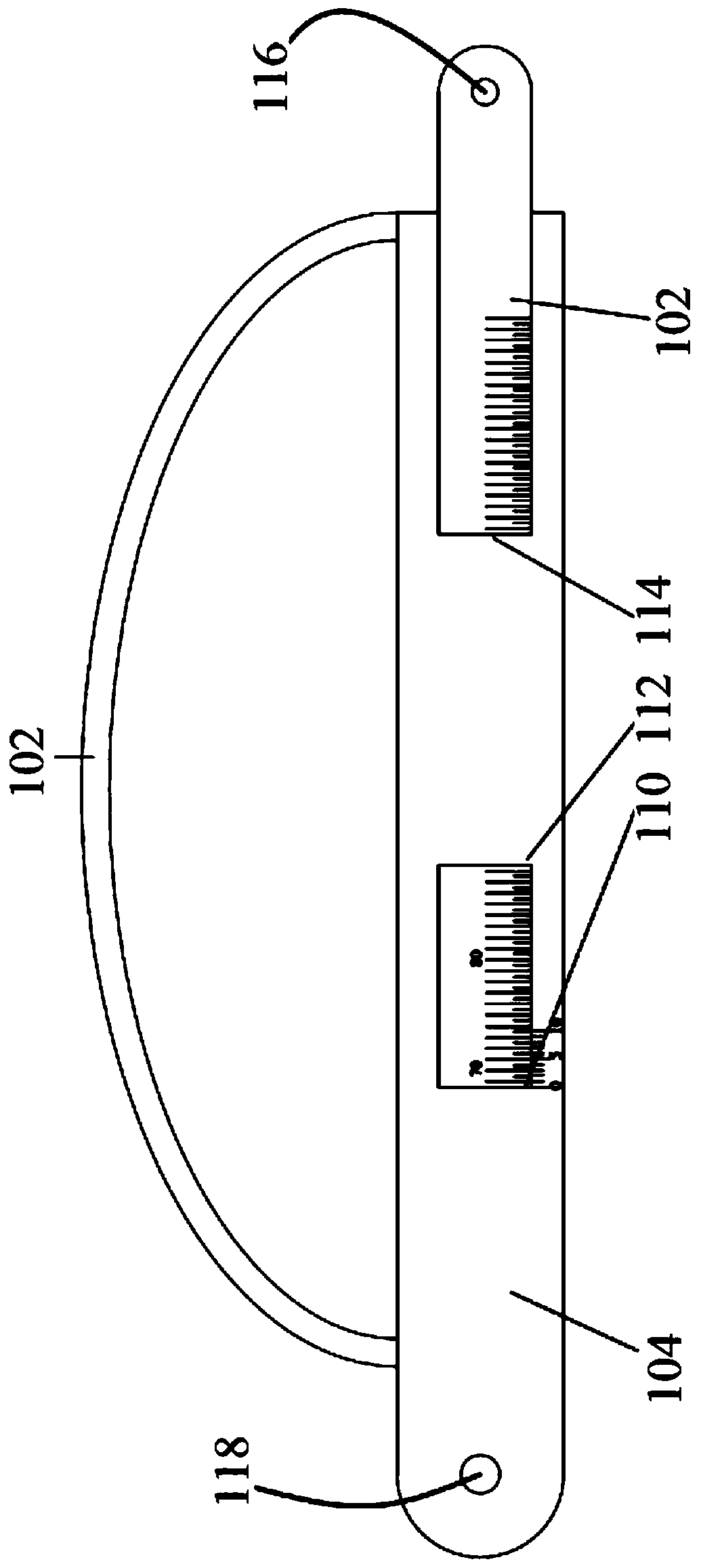 Chest height diameter ruler used for monitoring forest growth