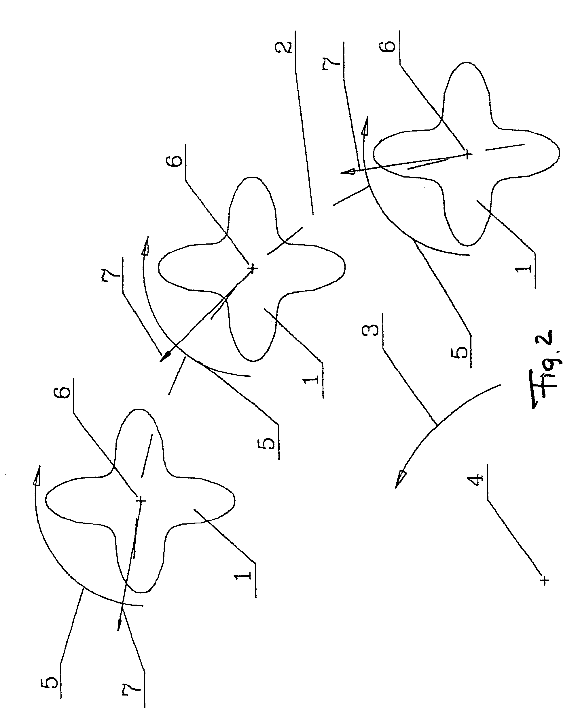 Method for producing a lift and a horizontal thrust