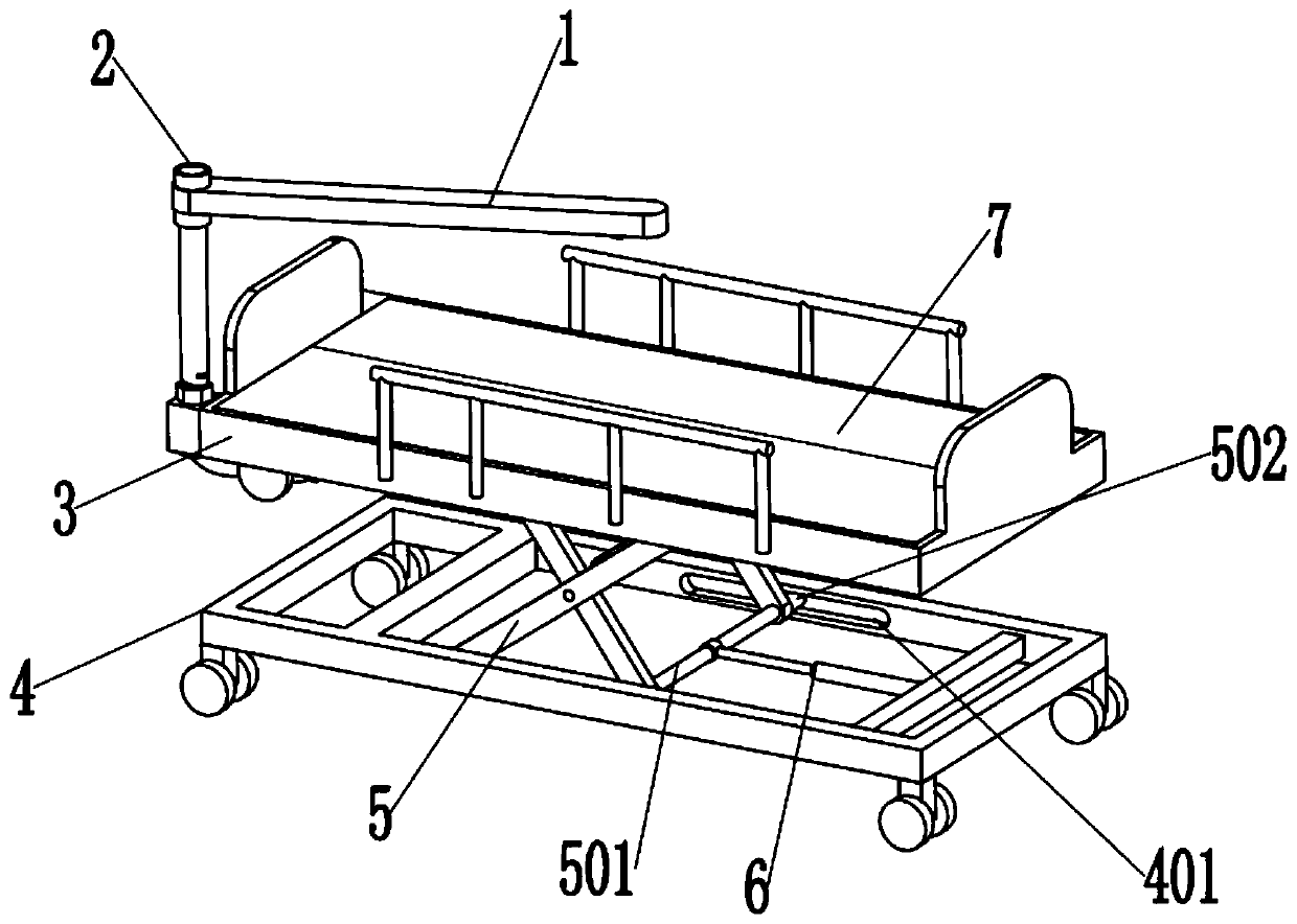 Transportation bed convenient for patient transferring