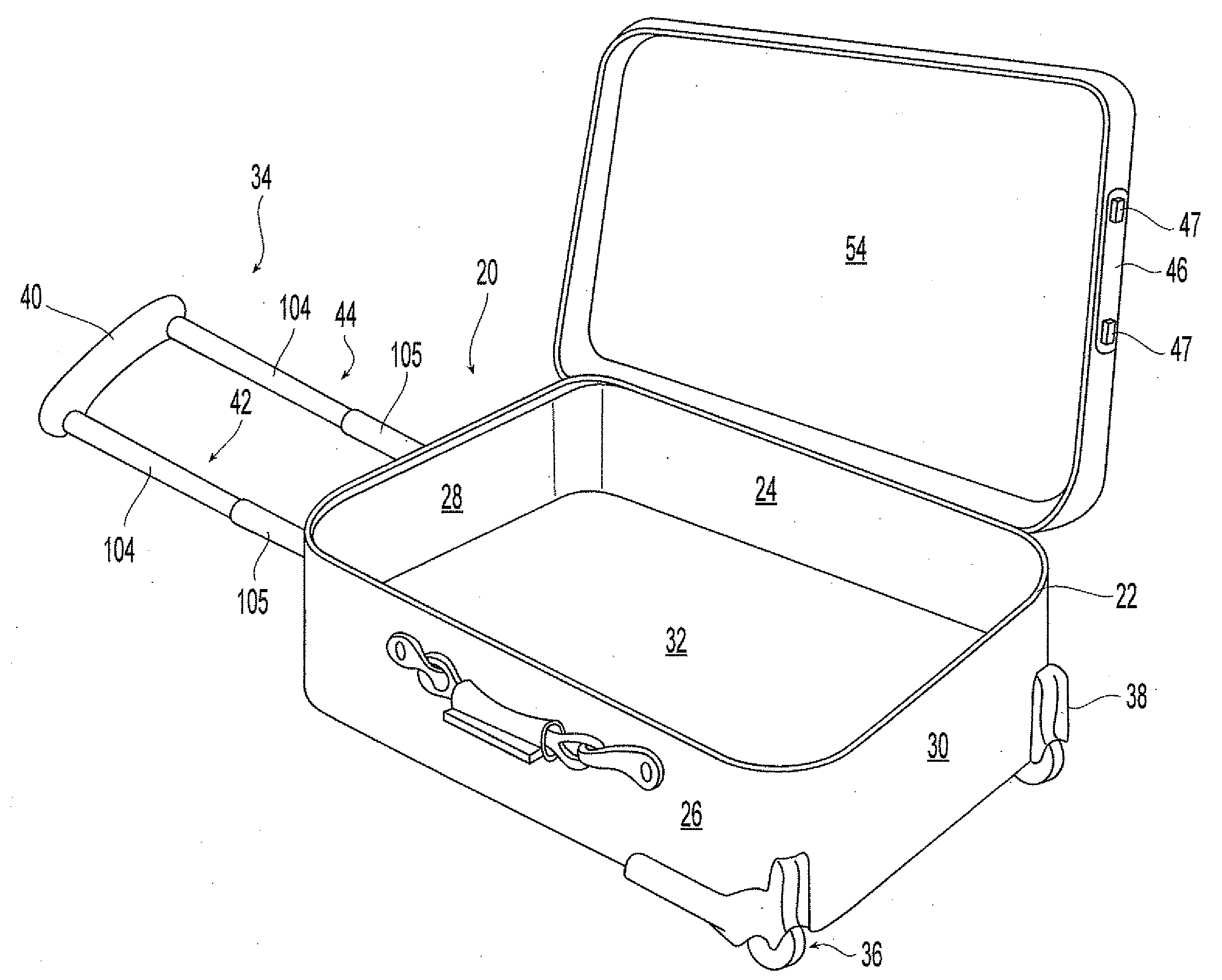 Flat packing suitcase system