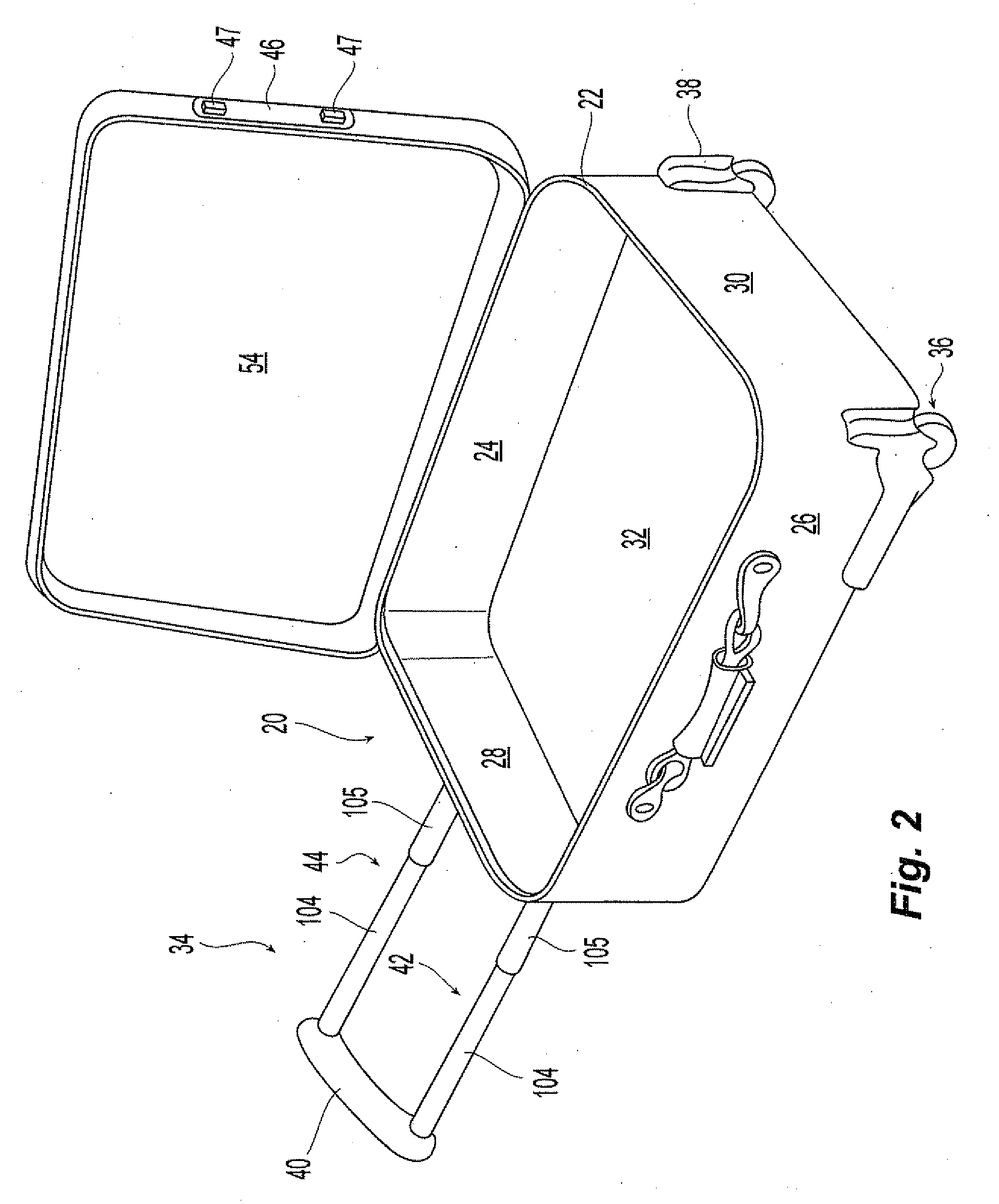 Flat packing suitcase system