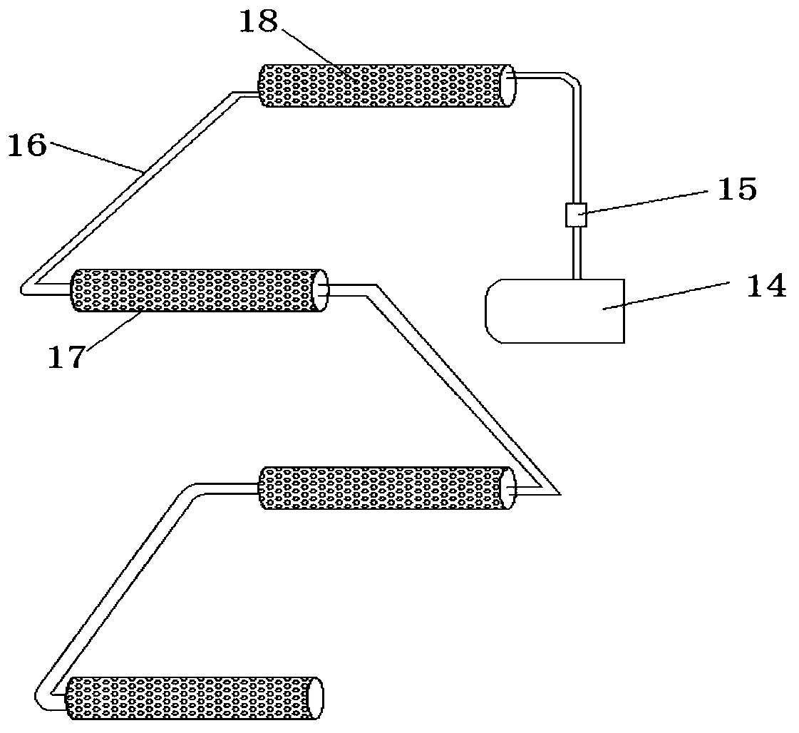 A filter bag pinhole gluing device and gluing method thereof