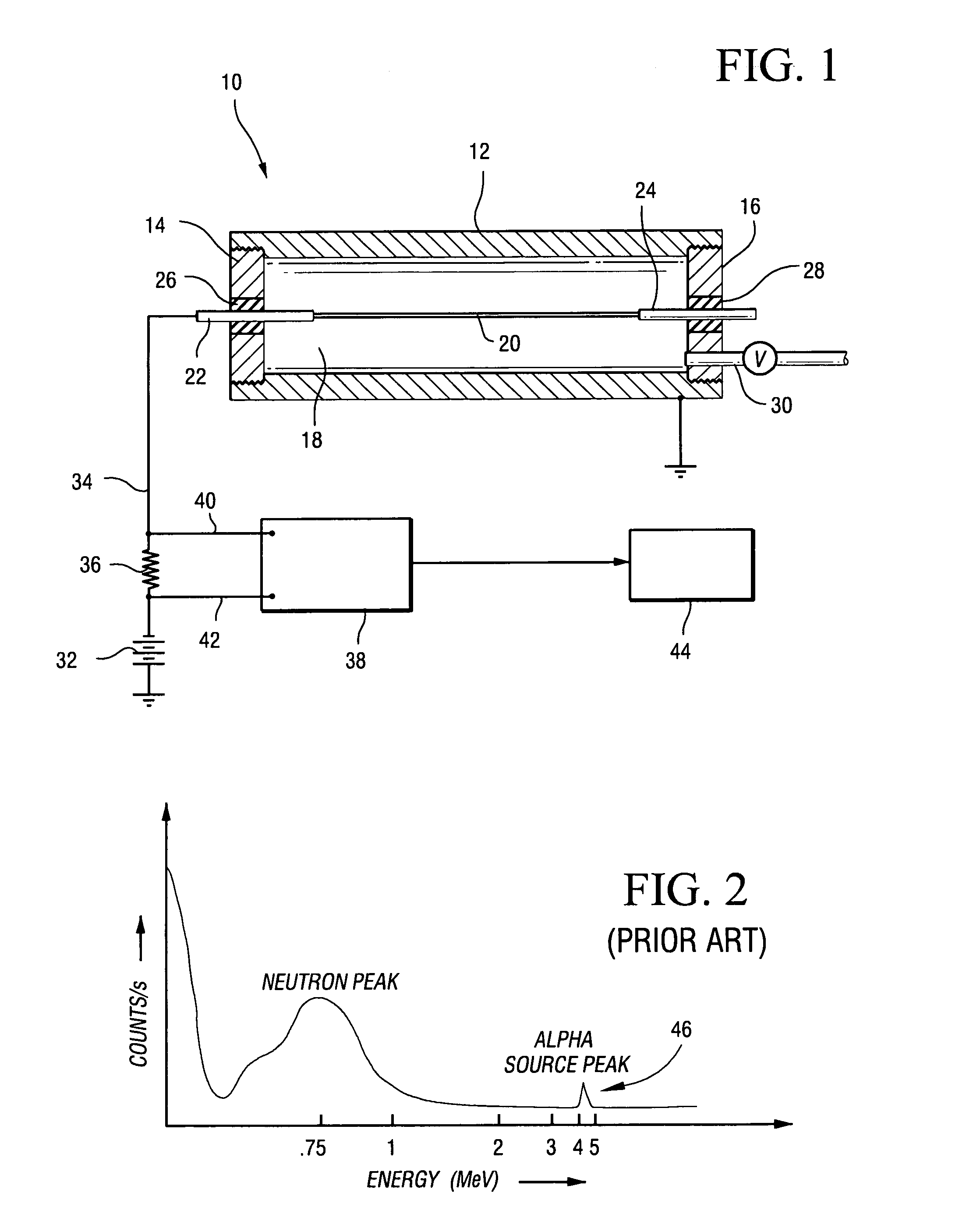 He-3 neutron proportional counter with internal leakage detection and related method
