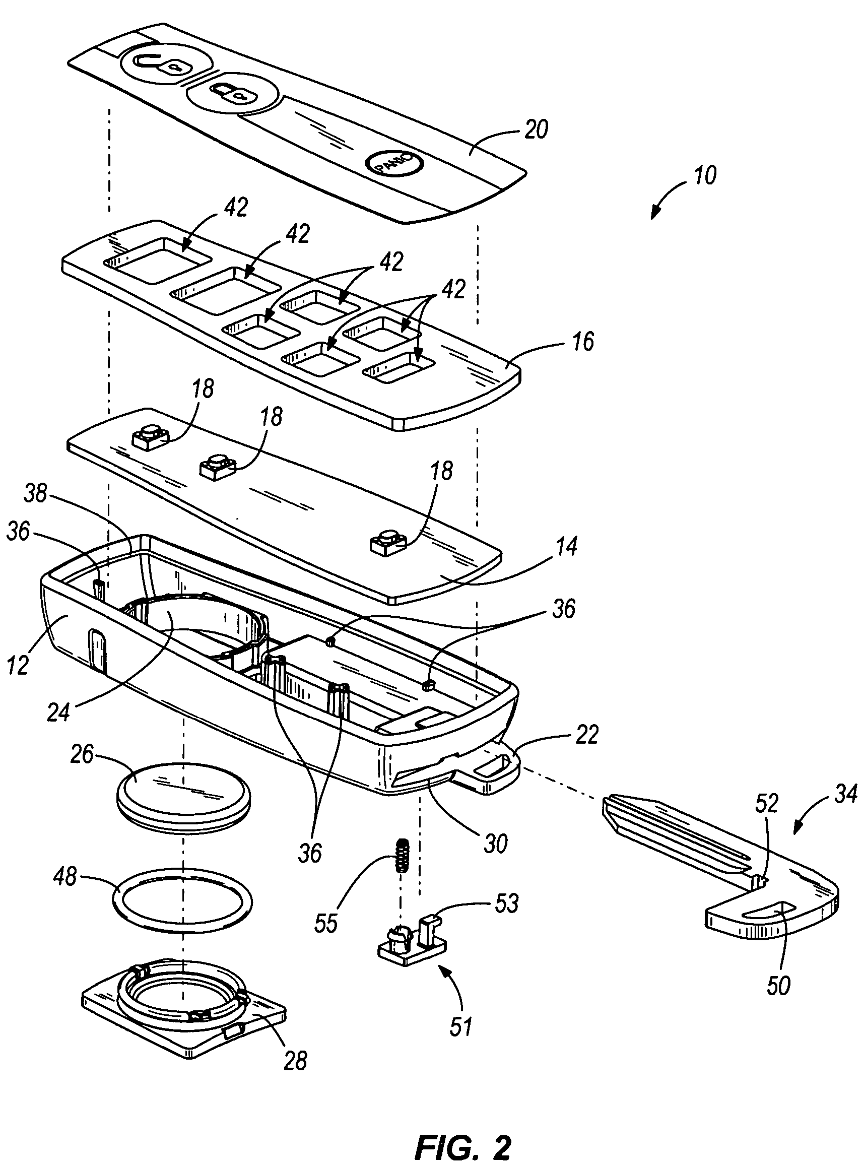 Key fob device and method