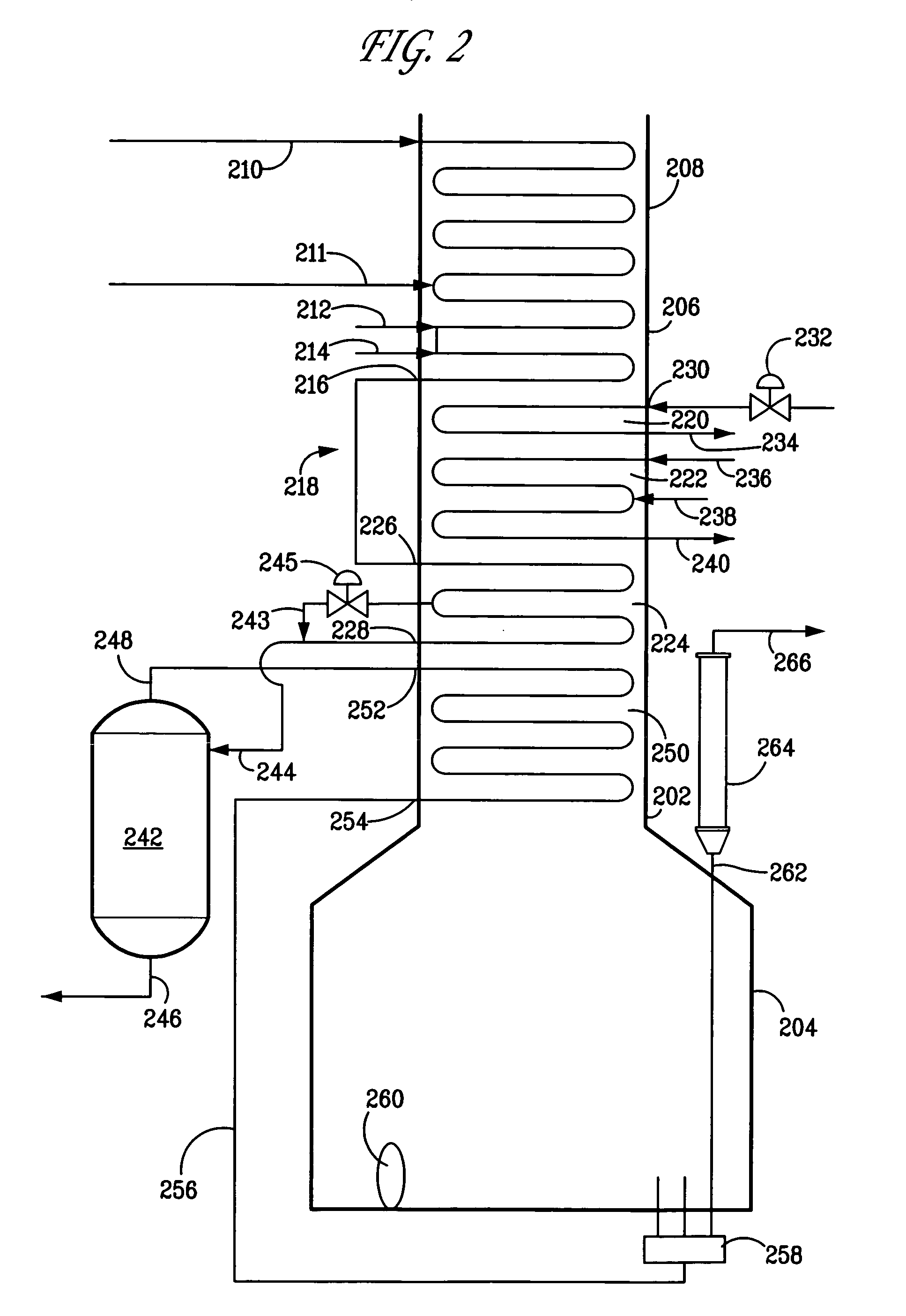 Apparatus and process for controlling temperature of heated feed directed to a flash drum whose overhead provides feed for cracking