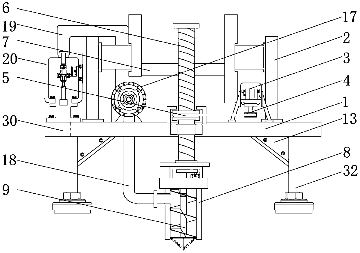 An automatic sampling device for bottom silt in river pollution detection