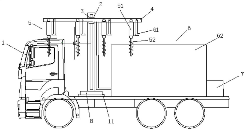 Conventional perforating and fertilizing vehicle for green land