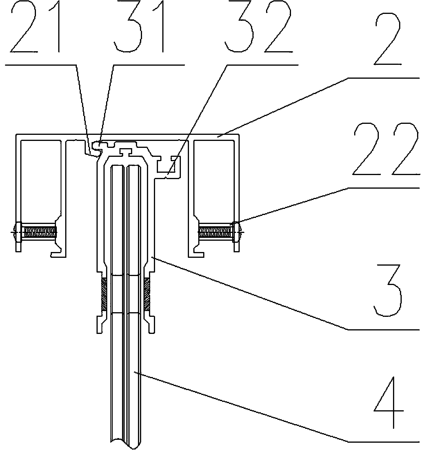 Open-joint and dry-hanging aluminum plate curtain wall connecting structure with glass rib