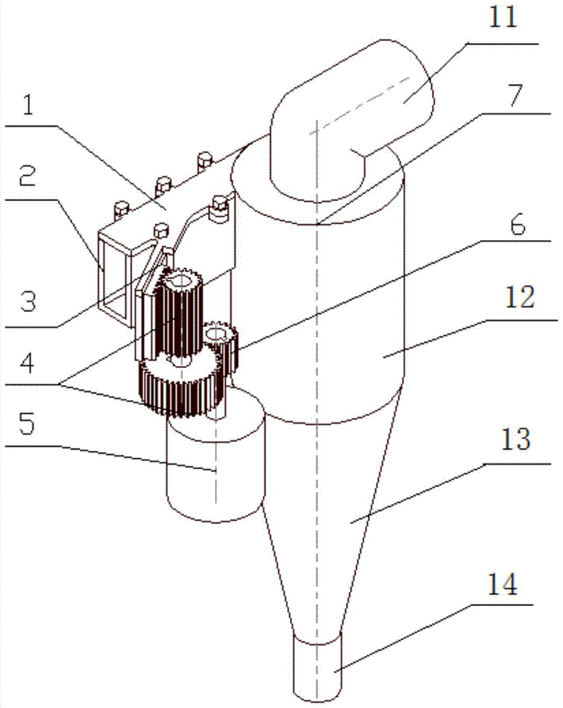 A variable inlet section oil-gas separator