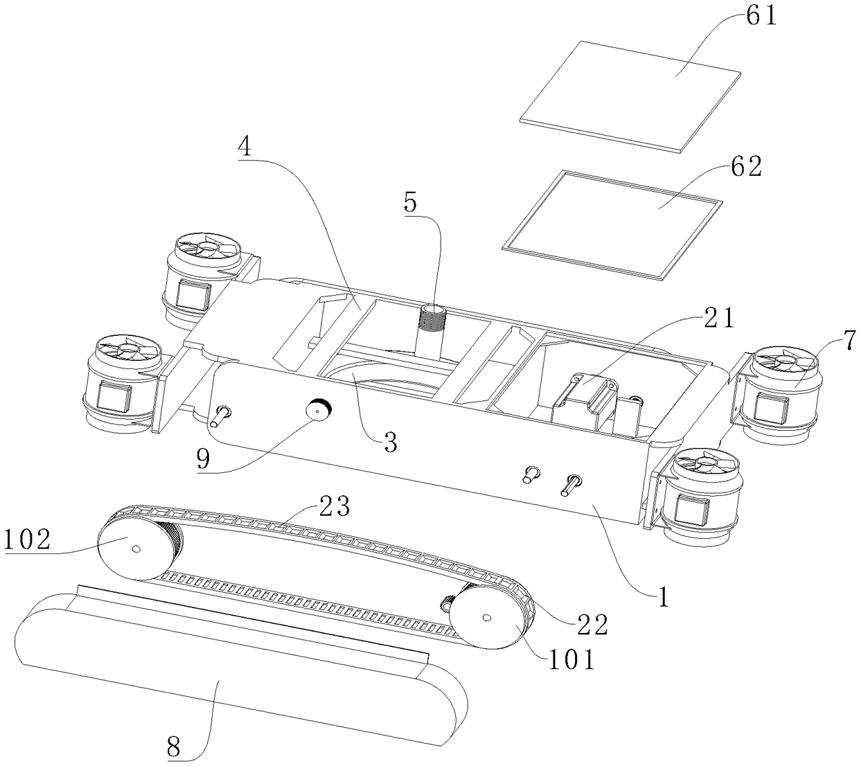 Double-adsorption recyclable robot