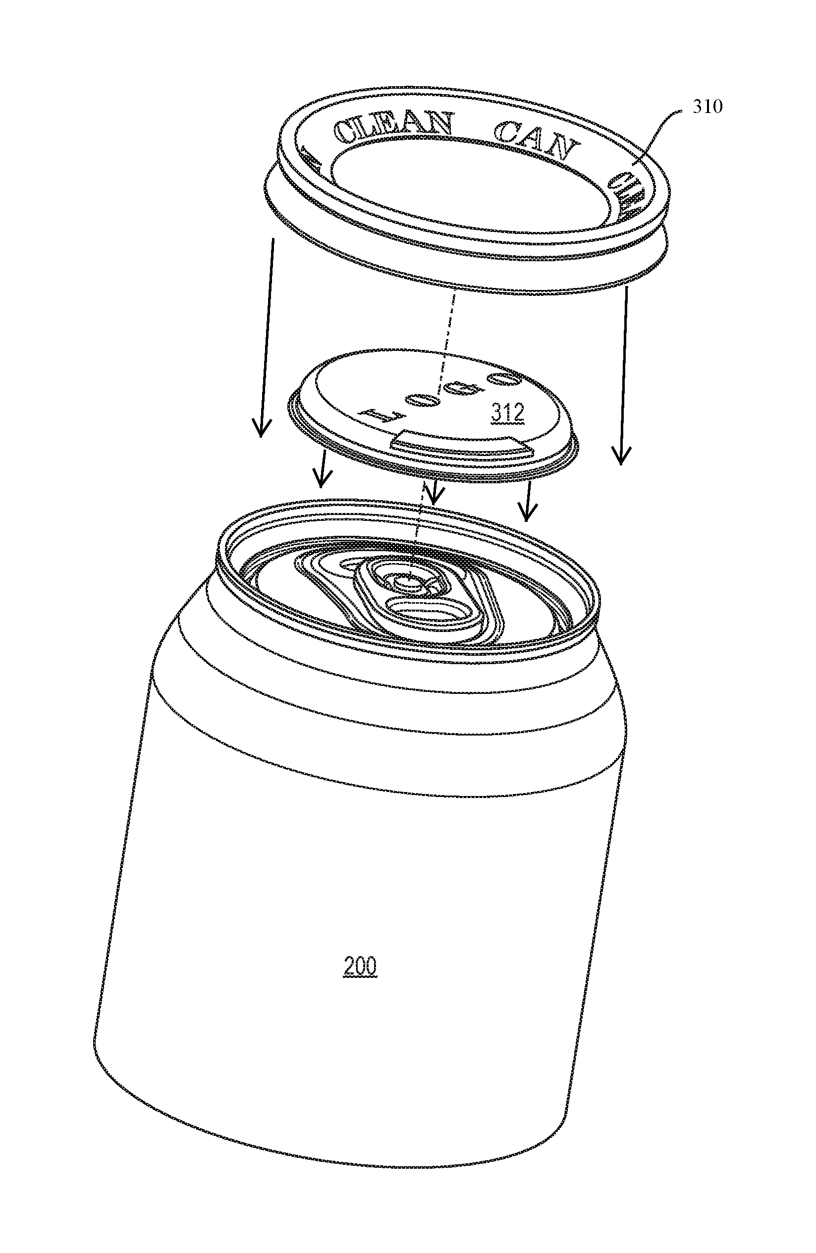 Beverage can marketing device with removable center cover