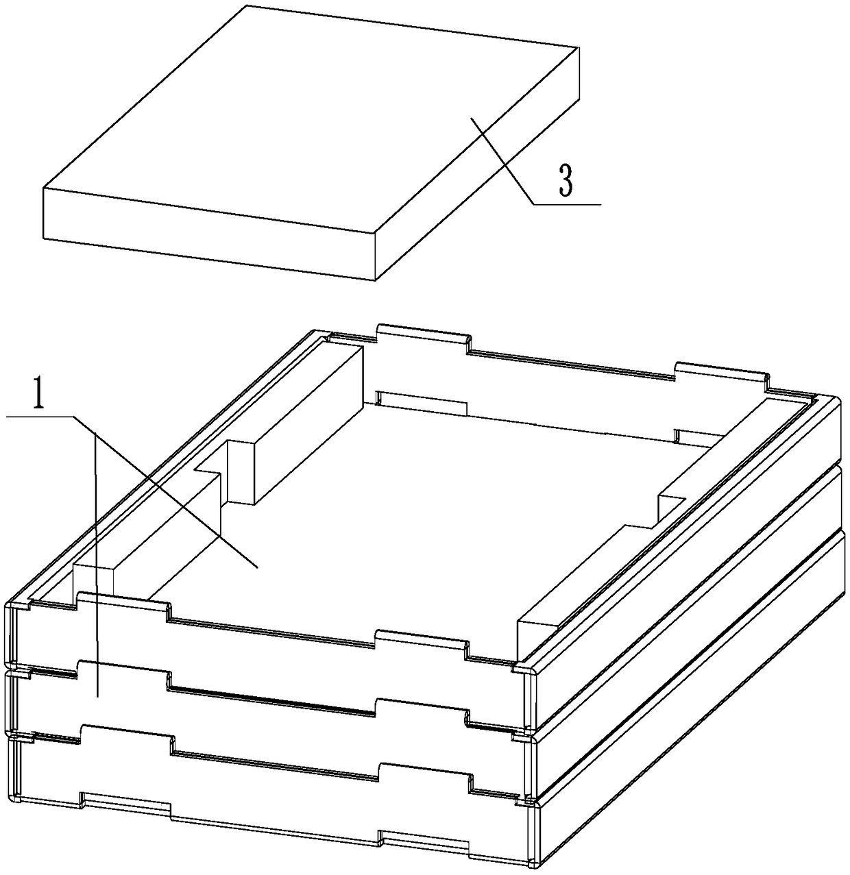 A kind of server wrapping paper tray