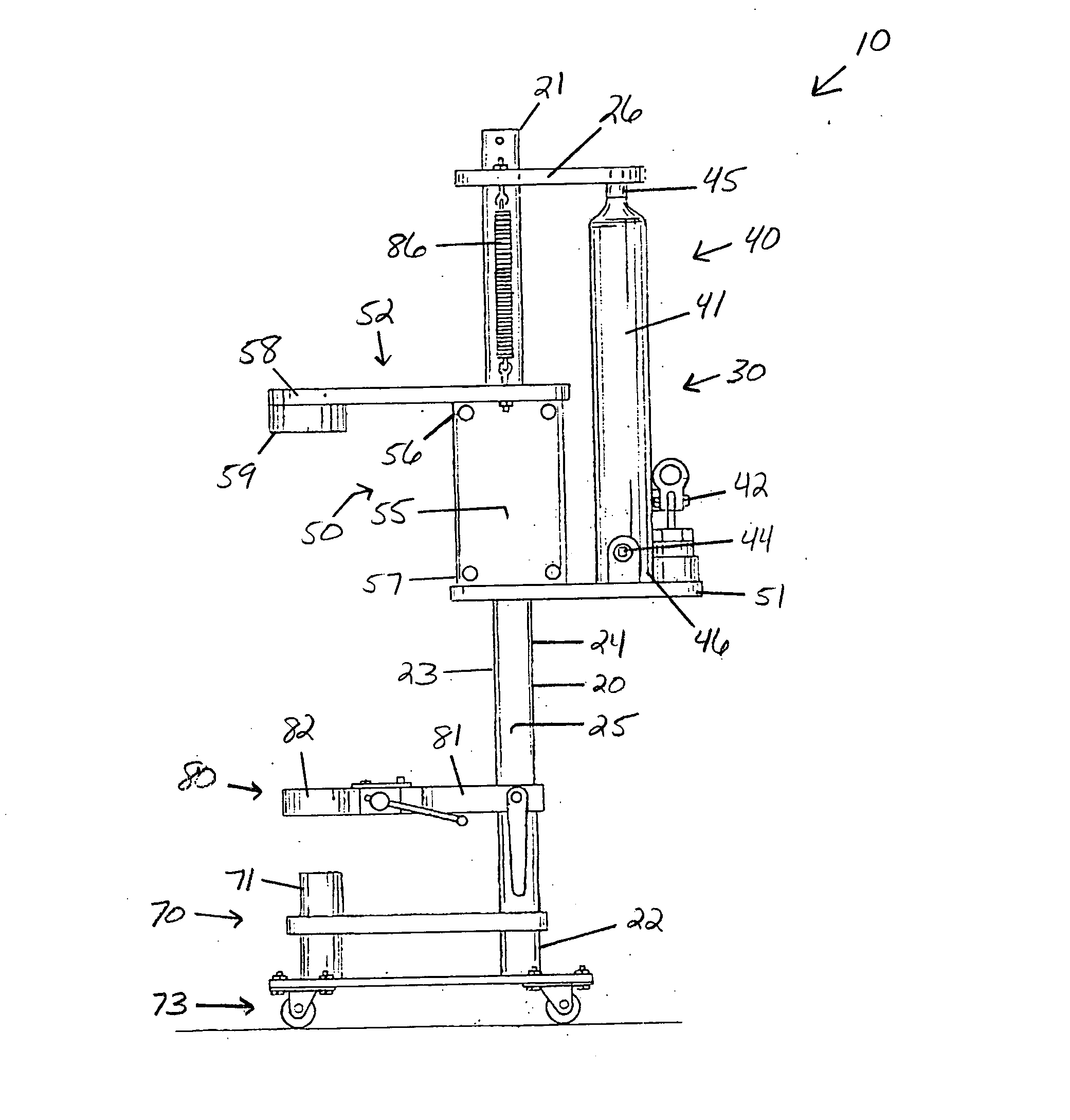 Strut spring compression apparatus