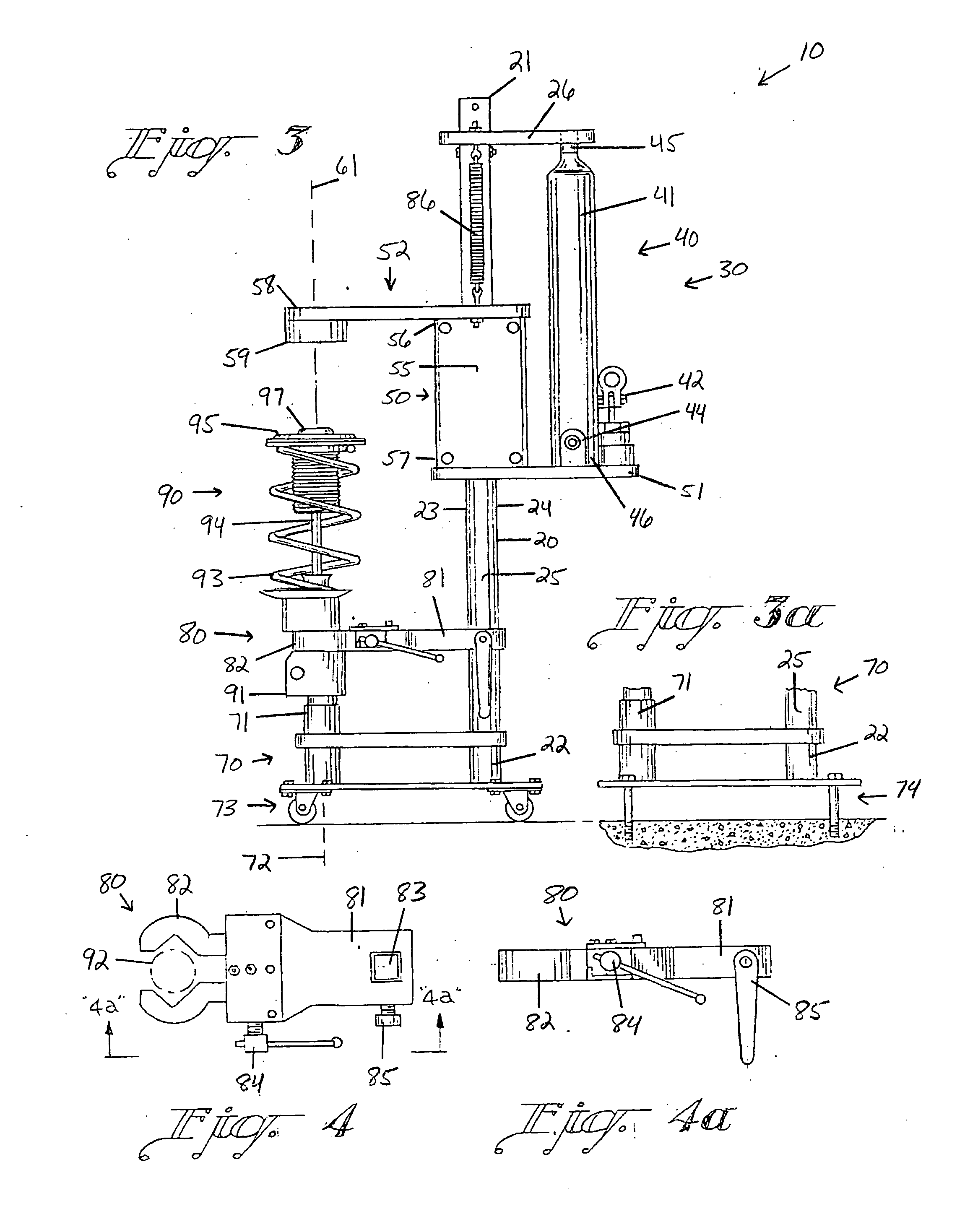 Strut spring compression apparatus