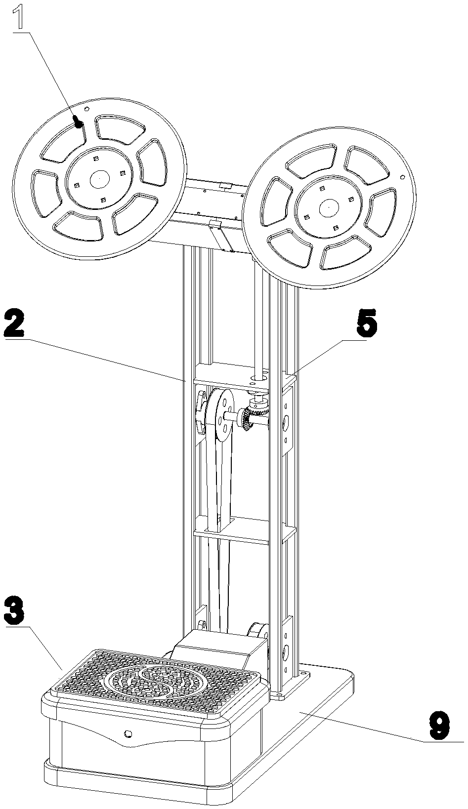 A hand-operated turntable vibration combination massager