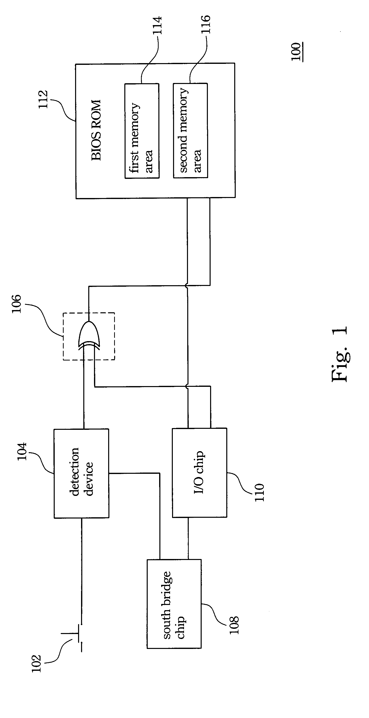 Computer system and method of using power button to switch from one BIOS to another