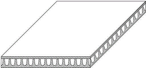 Honeycomb, chamfer and reinforcing rib composite plastic formwork