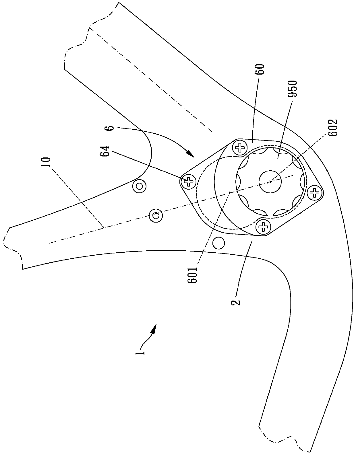 Adjustable five-way mechanism