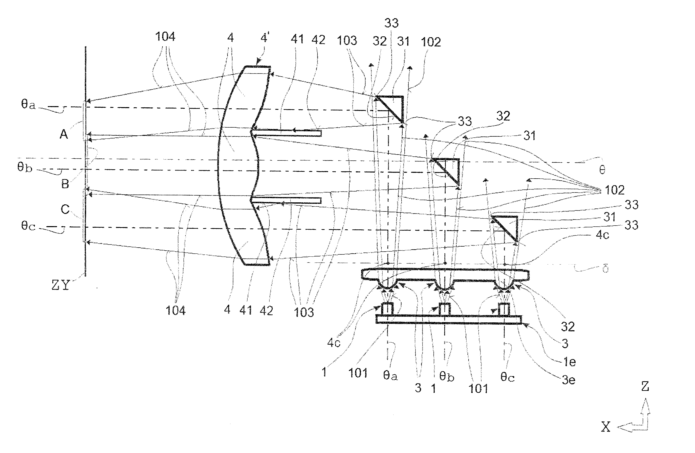 Light device, especially a headlight for motor vehicles