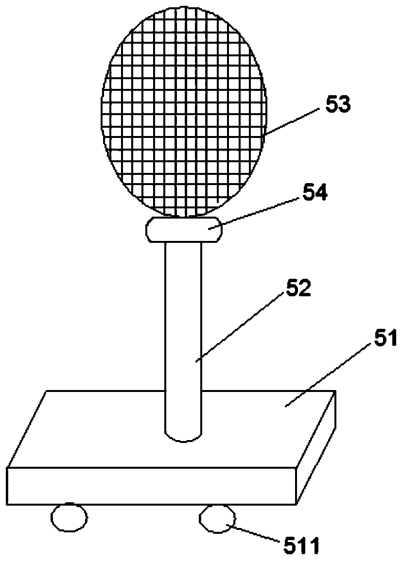An auxiliary device for badminton footwork training
