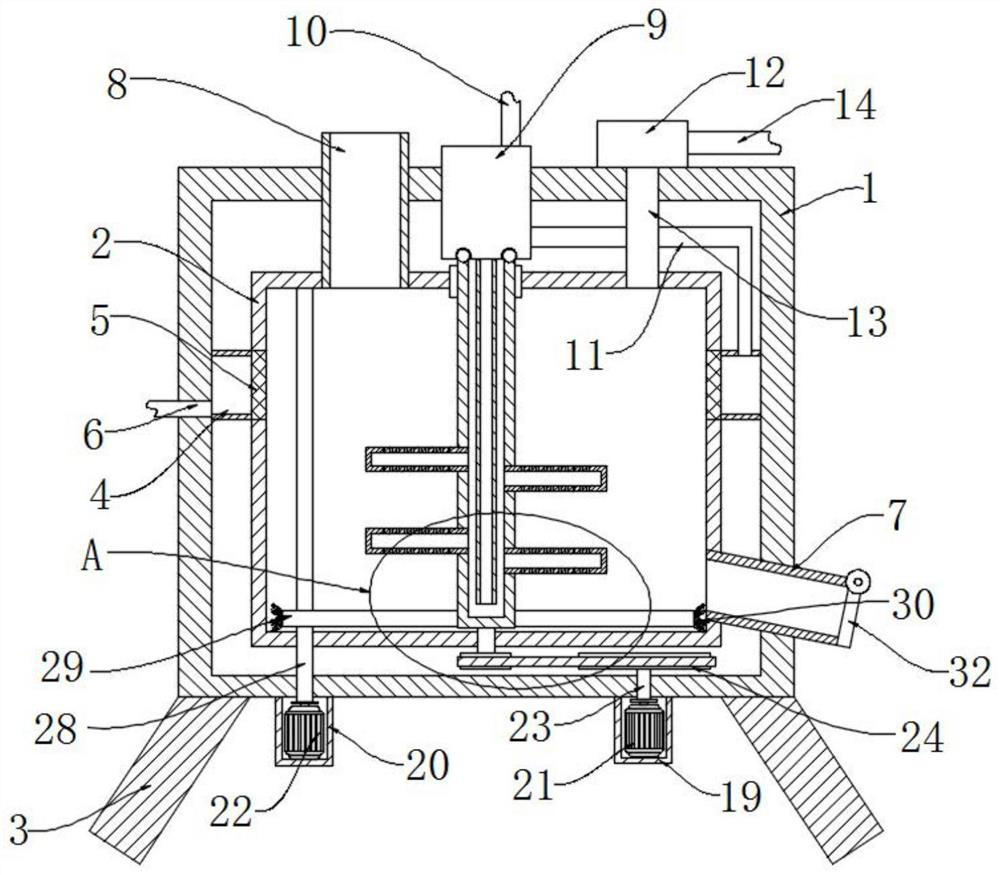 Strong stirring equipment for high-temperature binder for refractory material