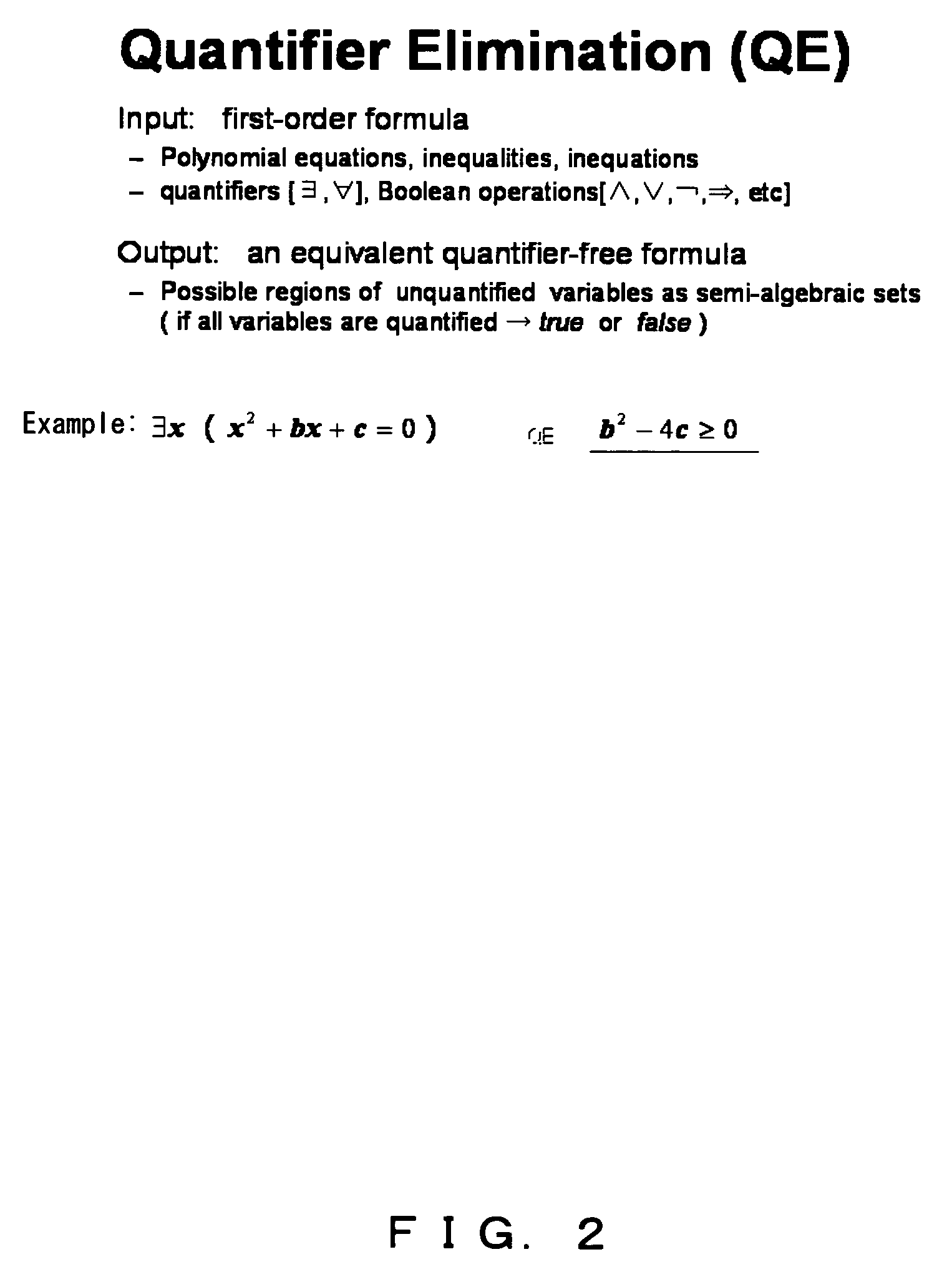 Accuracy verification program for model parameter computation using a quantifier elimination method