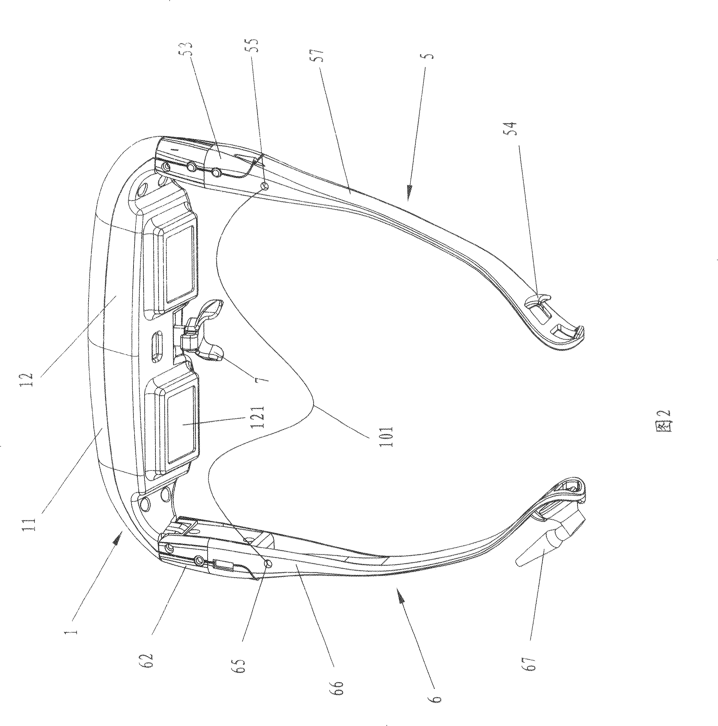 Method and device for preventing eye tiredness in wearing head-wearing glasses display