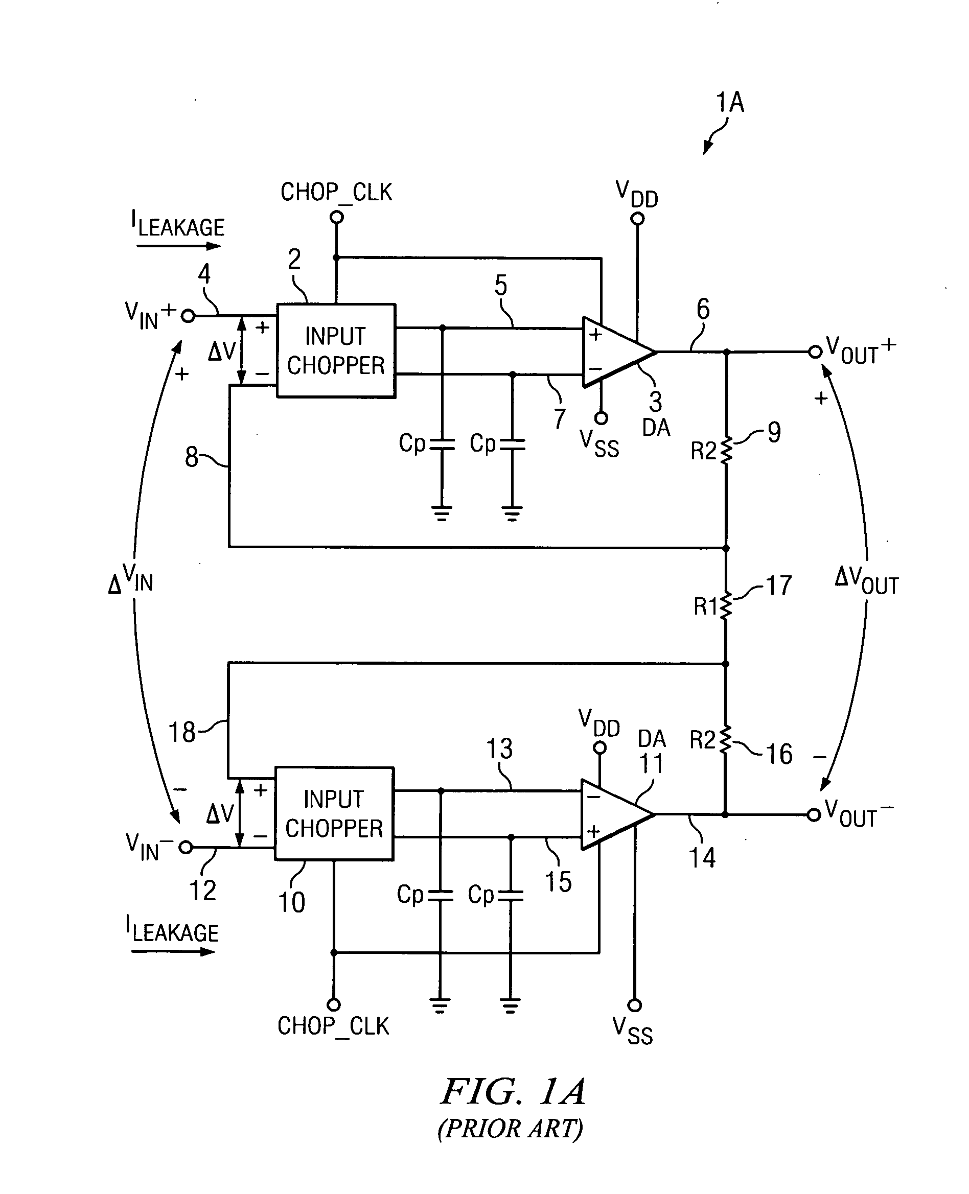 Circuit and method for reducing input leakage in chopped amplifier during overload conditions
