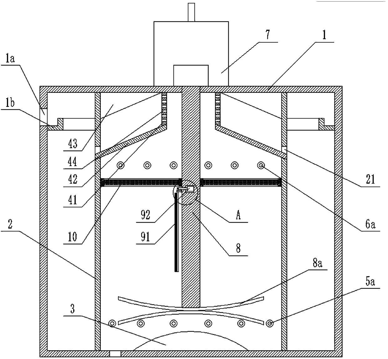 High efficient printing and dyeing wastewater flocculating device and applications thereof